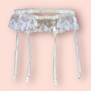 White Lace Garter Belt